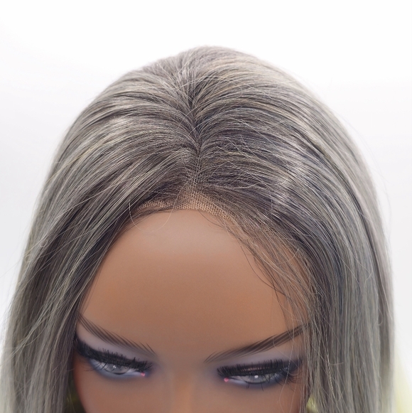 Uniwigs Pacific Palisades Long Rooted Ash Blonde & Teal Ombre Lace Front Wig - Picture 3 of 8